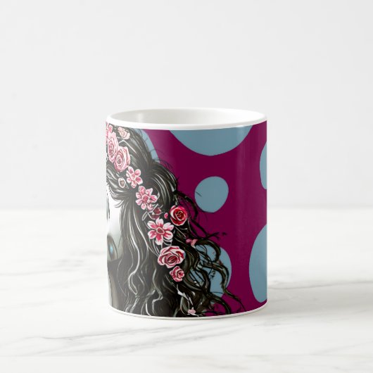 Blumenmaske - Portrait "Whimsical Nature" Kaffeetasse (Mittel)