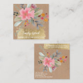 Blumenmaske Quadratische Visitenkarte (Vorne/Hinten)