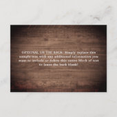 Blumenmason Jar Lights Monogram Wedding Details Begleitkarte (Rückseite)