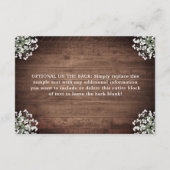 Blumenmason Jar Lights Monogram Wedding Details Begleitkarte (Rückseite)