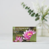 Blumenmassage Business Cards Visitenkarte (Stehend Vorderseite)
