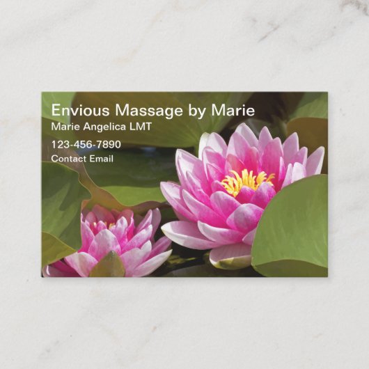Blumenmassage Business Cards Visitenkarte (Vorderseite)