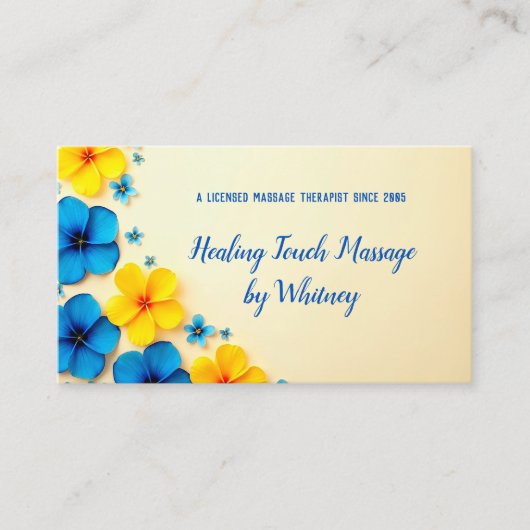 Blumenmassagetherapeut QR Visitenkarte (Vorderseite)