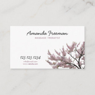 Blumenmassagetherapeut Visitenkarte