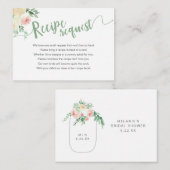 Blumenmasson Jar Duschrei-Anfrage Begleitkarte (Vorne/Hinten)