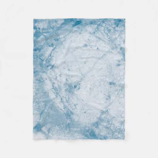 Blumenmatratze in Blau und Weiß Fleecedecke (Vorderseite)