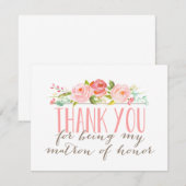 Blumenmatrone der Ehre danken Ihnen Dankeskarte (Vorne/Hinten)