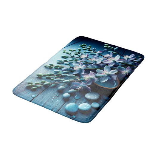 Blumenmatte Badematte (Schrägansicht)