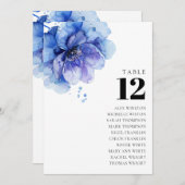Blumenmatte Blue Tischnummer Seekarte (Vorne/Hinten)