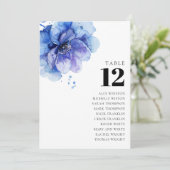Blumenmatte Blue Tischnummer Seekarte (Stehend Vorderseite)