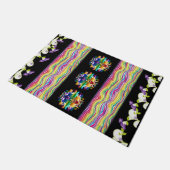 Blumenmatte Fußmatte (Schrägansicht)