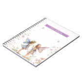 Blumenmatte-Individuelle Name-Notebook Notizblock (Linke Seite)