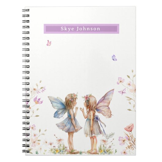 Blumenmatte-Individuelle Name-Notebook Notizblock (Vorderseite)