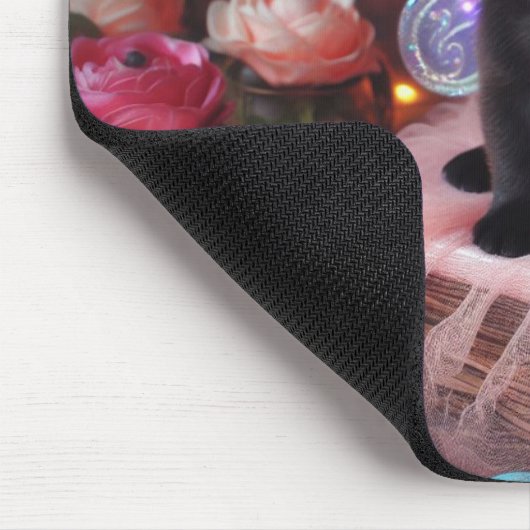Blumenmatte Mops Mouse Pad Mousepad (Ecke)