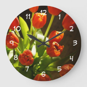 Blumenmauer Große Wanduhr
