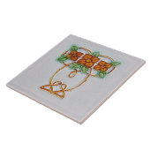 Blumenmauerdekor Jugendstil Vintager Deko Fliese (Seite)