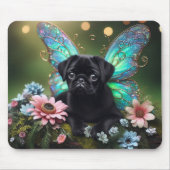 Blumenmaus Mops Welppy Mousepad (Vorne)