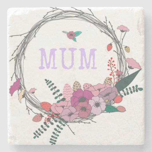 Blumenmaus Steinuntersetzer (Vorderseite)