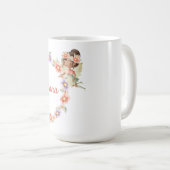 Blumenmaus Tasse mit Individuelle Name (VorderseiteRechts)