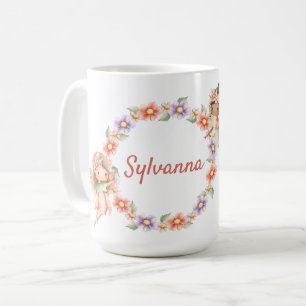 Blumenmaus Tasse mit Individuelle Name