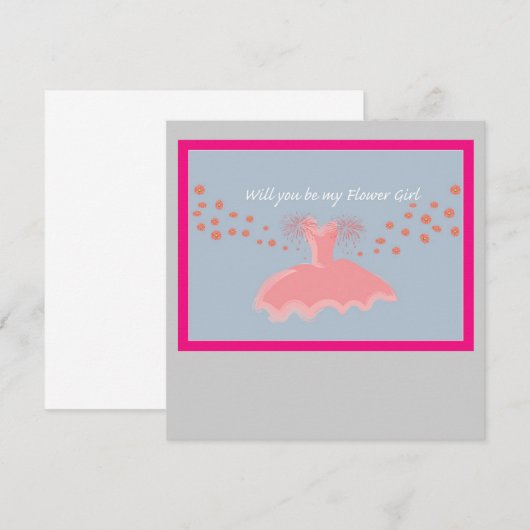 Blumenmäuse Einladung (Vorne/Hinten)