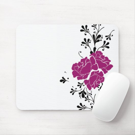 Blumenmäusematte Mousepad (Mit Mouse)