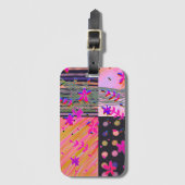 Blumenmaximalismus - Tribut an die moderne Kunst Gepäckanhänger (Vorderseite Vertikal)