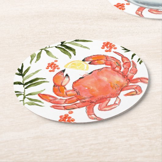 Blumenmeeresfrüchte-Untersetzer des rustikalen Runder Pappuntersetzer (Angewinkelt)