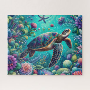 Blumenmeeresschildkröte Puzzle