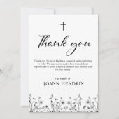 Blumenmemorial Dankeschön Karte (Vorderseite)