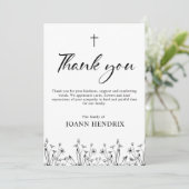 Blumenmemorial Dankeschön Karte (Stehend Vorderseite)