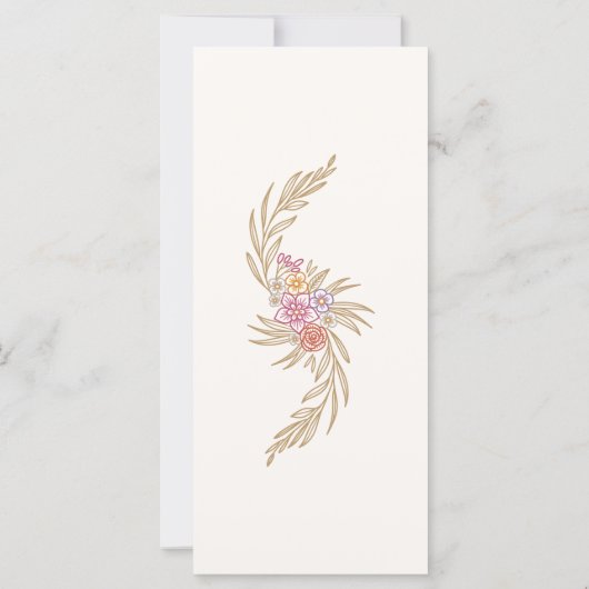 Blumenmenü für Herbst-Wildblumen (Rückseite)