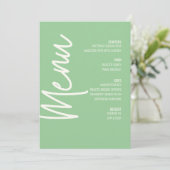 Blumenmenü Grüner Hochzeitstag Erntedank Einladung (Stehend Vorderseite)