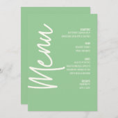 Blumenmenü Grüner Hochzeitstag Erntedank Einladung (Vorne/Hinten)