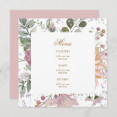 Blumenmenü Menükarte (Vorne/Hinten)