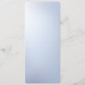 Blumenmenü mit Perlen in Blau verziert Menükarte (Rückseite)