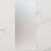 Blumenmenü mit weißem Pfirsich Menükarte (Rückseite)