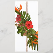 Blumenmenü "Tropical Breeze" Menükarte (Rückseite)