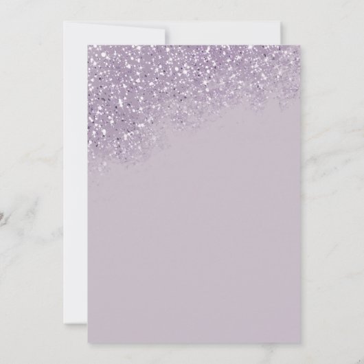 Blumenmenüs Glitzern zum Hochzeitsmenü1 Mauve ID88 (Rückseite)