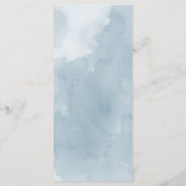 Blumenmenüs in Indigoblau Menükarte (Rückseite)