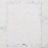 Blumenmerkblatt Briefbogen (Rückseite)