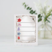 Blumenmerkblatt postkarte (Stehend Vorderseite)