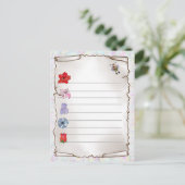 Blumenmerkblatt postkarte (Stehend Vorderseite)