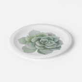 Blumenminze Grüne Kaktus Hochzeitsfeier Pappteller (Schrägansicht)