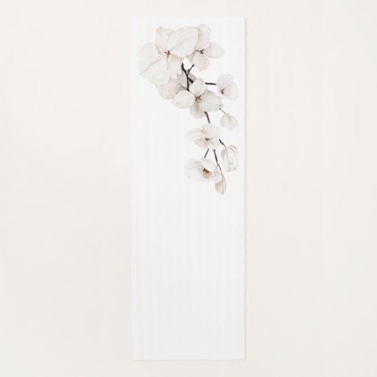 Blumenminze Grüne Orchideen Namensübung Yogamatte (Rückseite)