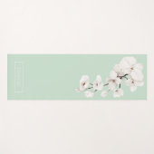 Blumenminze Grüne Orchideen Namensübung Yogamatte (Vorderseite (Horizontal))