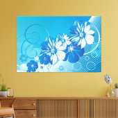 Blumenmode 10 überzogene Canvas Leinwanddruck (Insitu (Wohnzimmer))