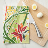 Blumenmode 1 Küchentuch (Viertel Falte)