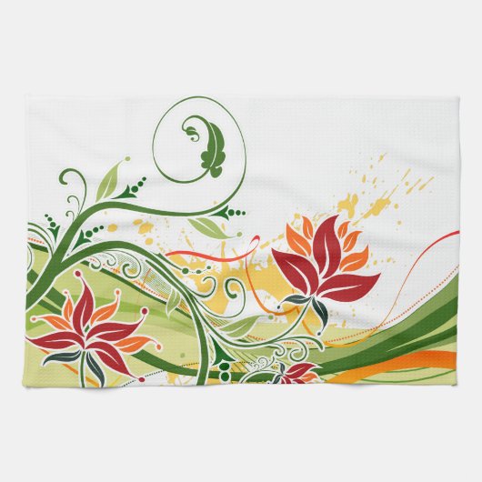 Blumenmode 1 Küchentuch (Horizontal)