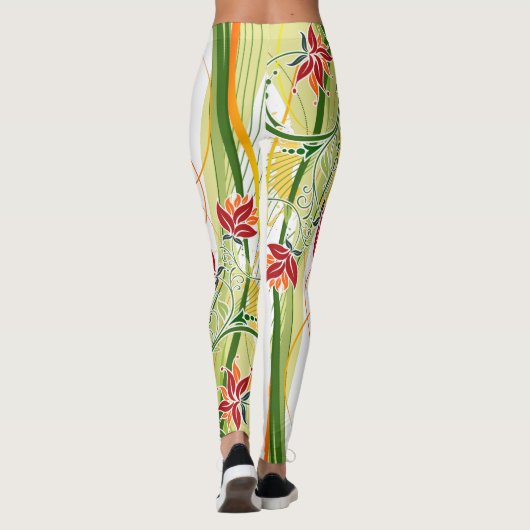 Blumenmode 1 leggings (Rückseite)